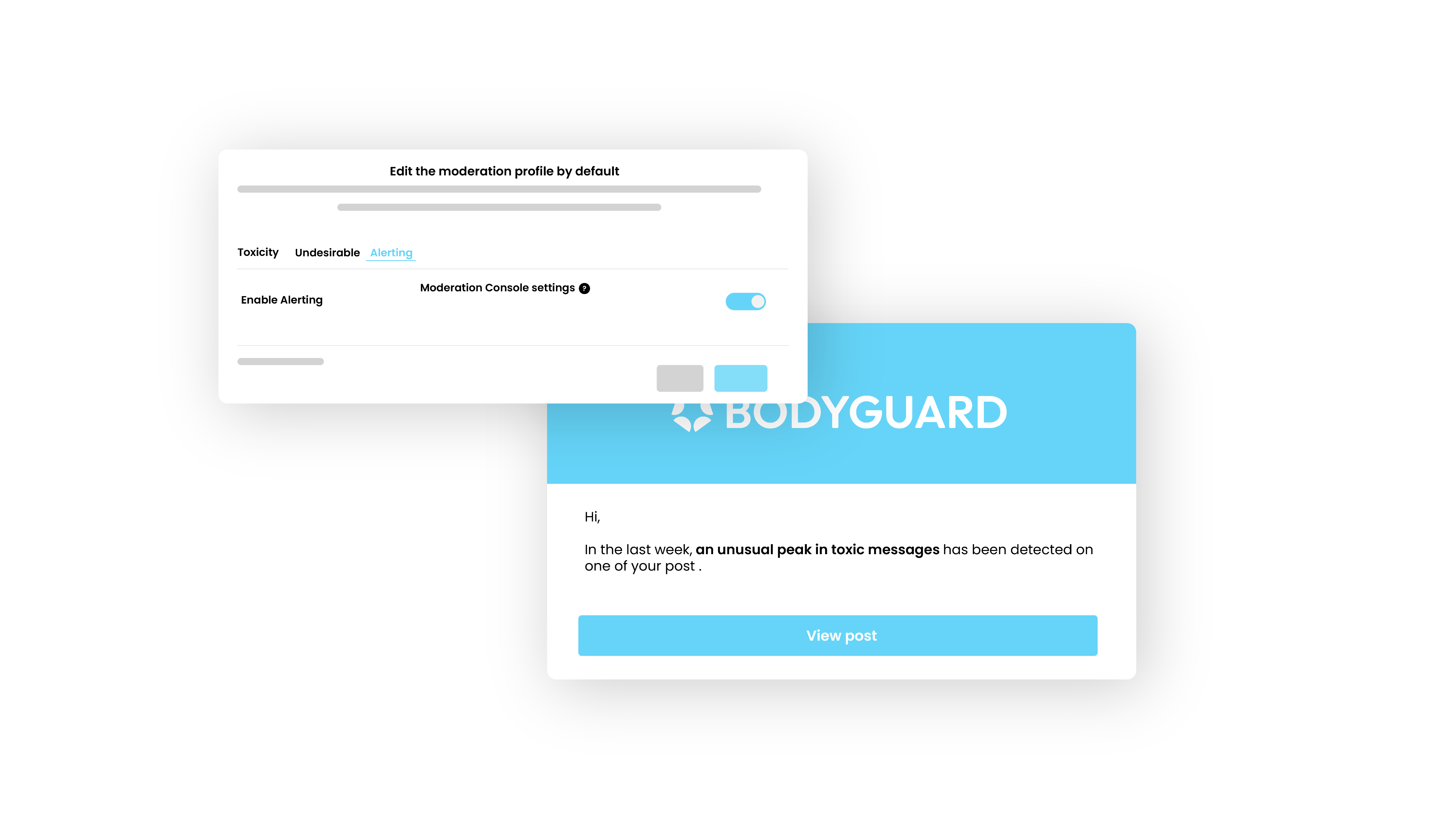 Bodyguard - Threat monitoring - alerting system