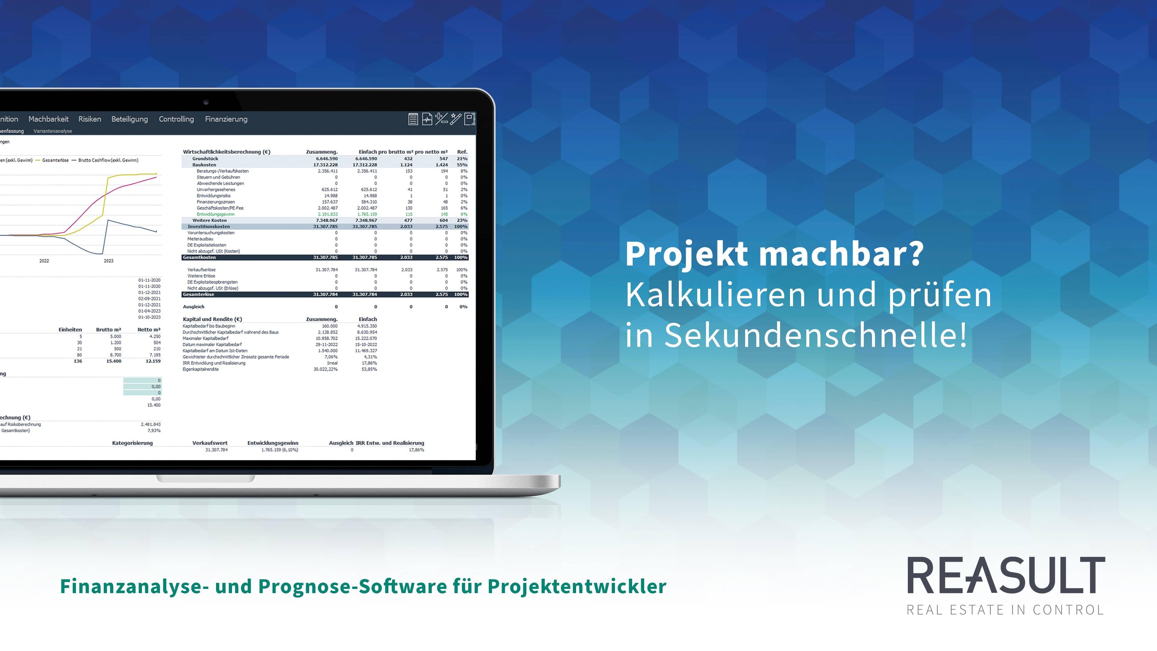 Reasult Projects - Projekt machbar?: Prüfen Sie die Machbarkeit Ihres Immobilienprojekts – in Sekundenschnelle!