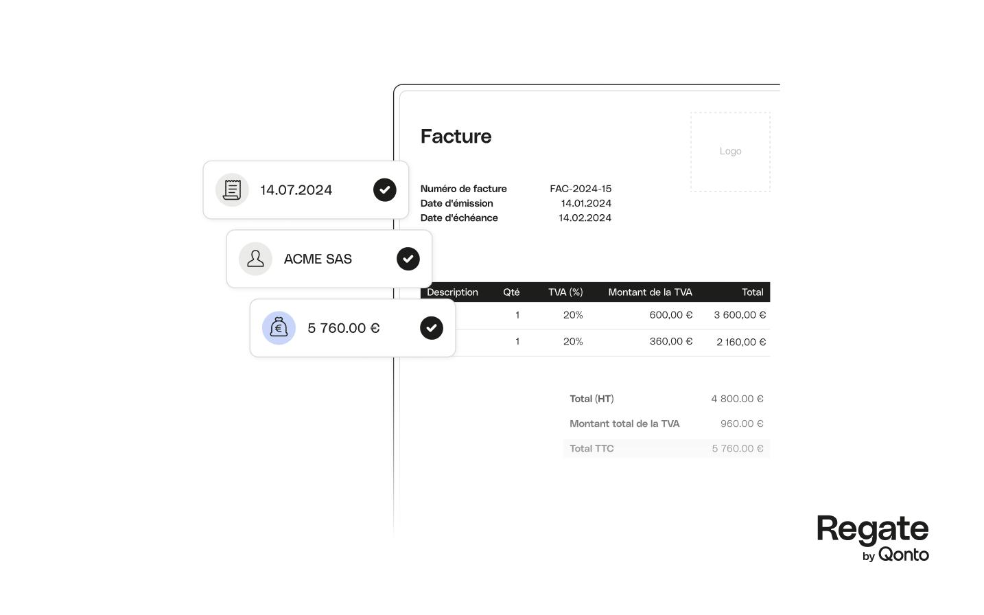 Regate by Qonto - Dématérialisation des factures