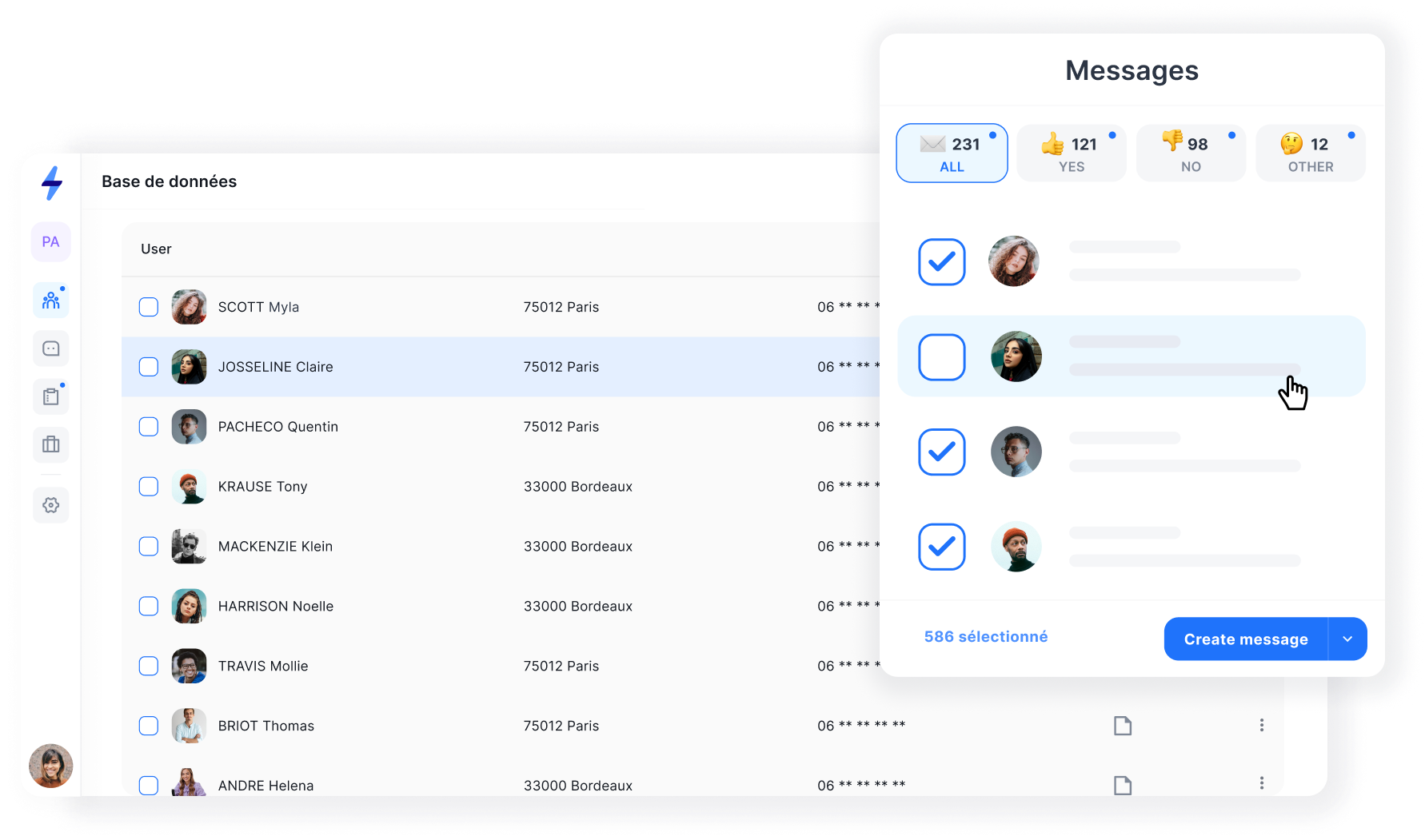 Timeko - Envoi de messages en masse SMS, mail et WhatsApp) en version Saas ou depuis votre ATS