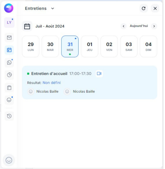 TIMEKO - Sélection des dates d'entretiens