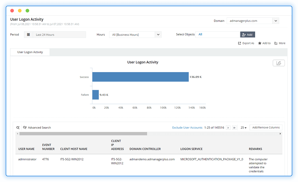 ManageEngine ADAudit Plus - Capture d'écran 5