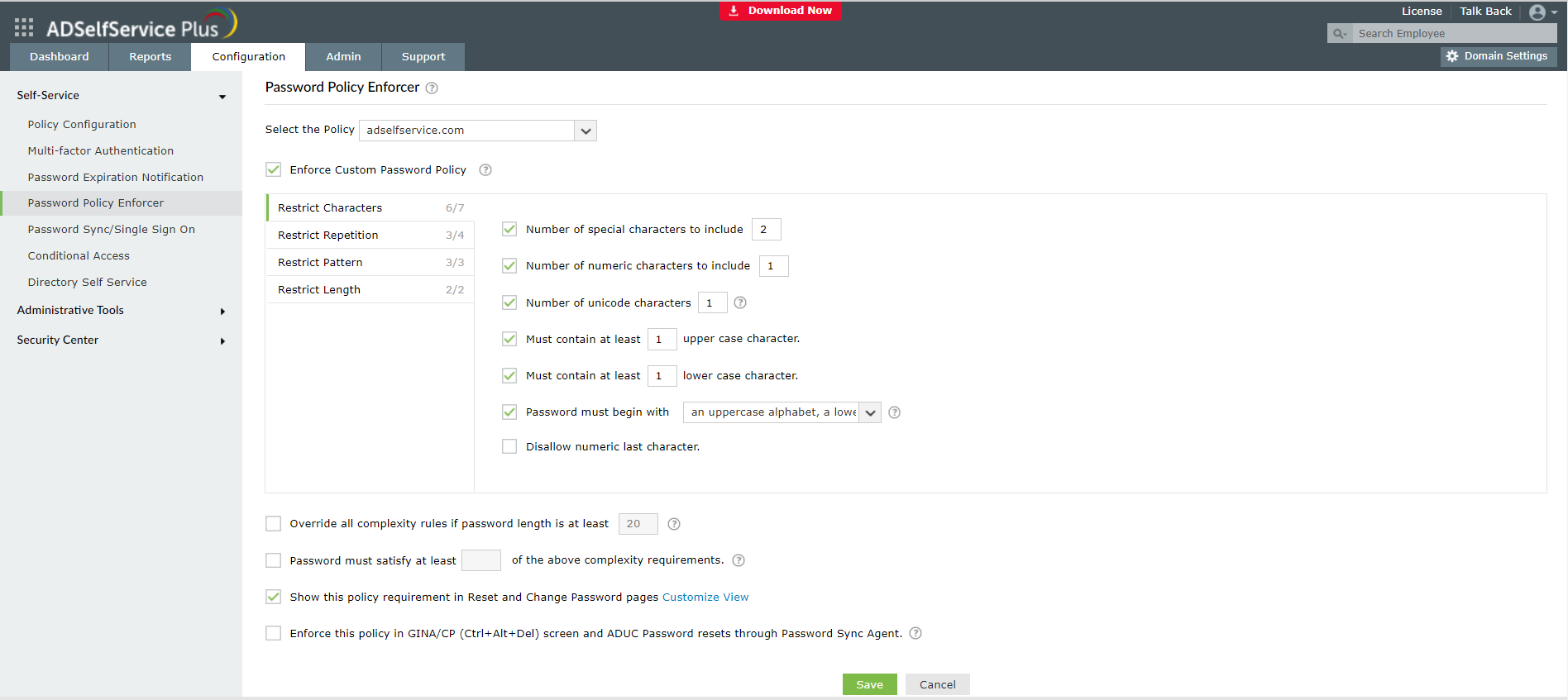 ManageEngine ADSelfServicePlus - Capture d'écran 3