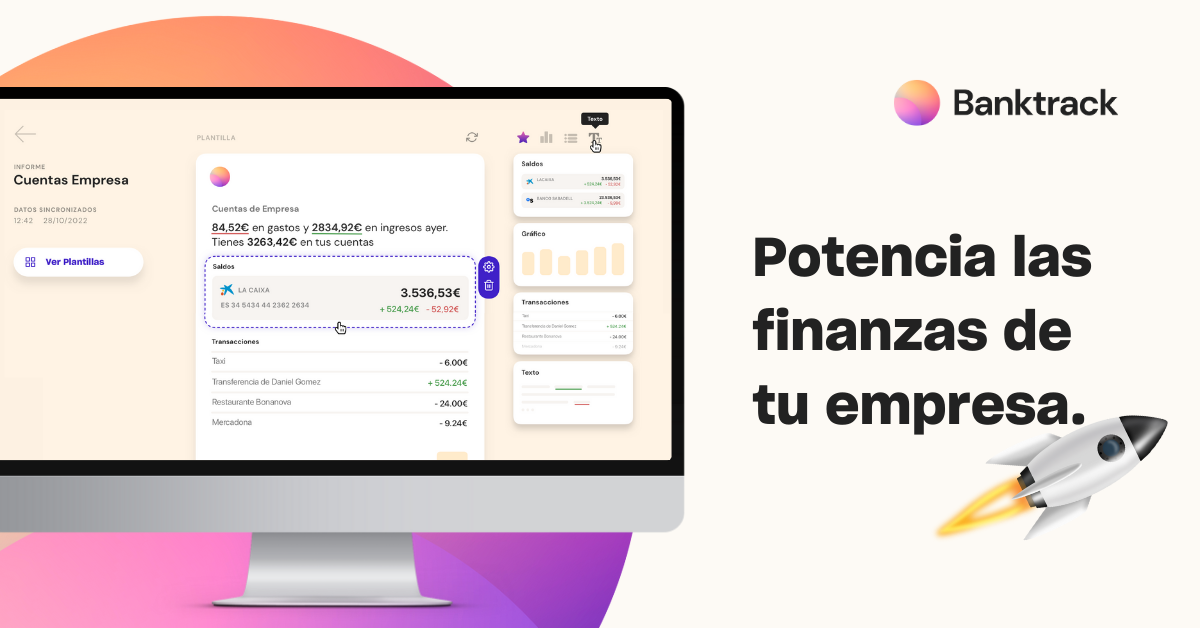 Banktrack - Editor de informes financieros drag and drop