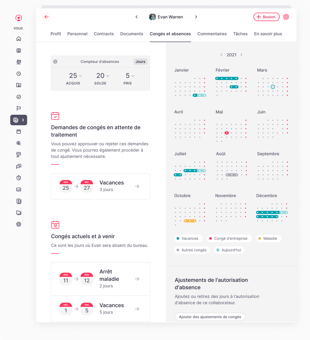 Factorial Gestion des absences - Capture d'écran 1