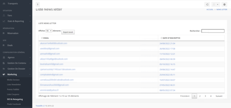 Travelife - CRM et Marketing