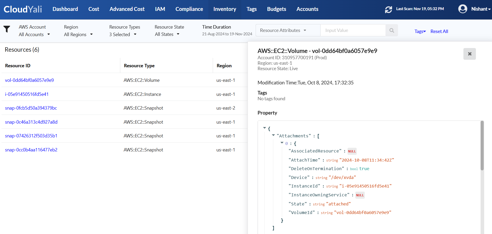 CloudYali - Cloud Resource Inventory