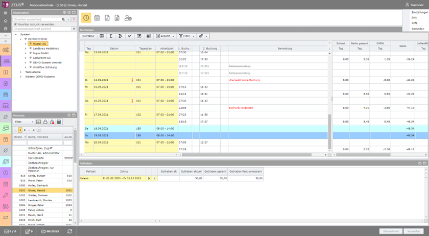 ZEUS® - Dossier personnel, pointage salariés