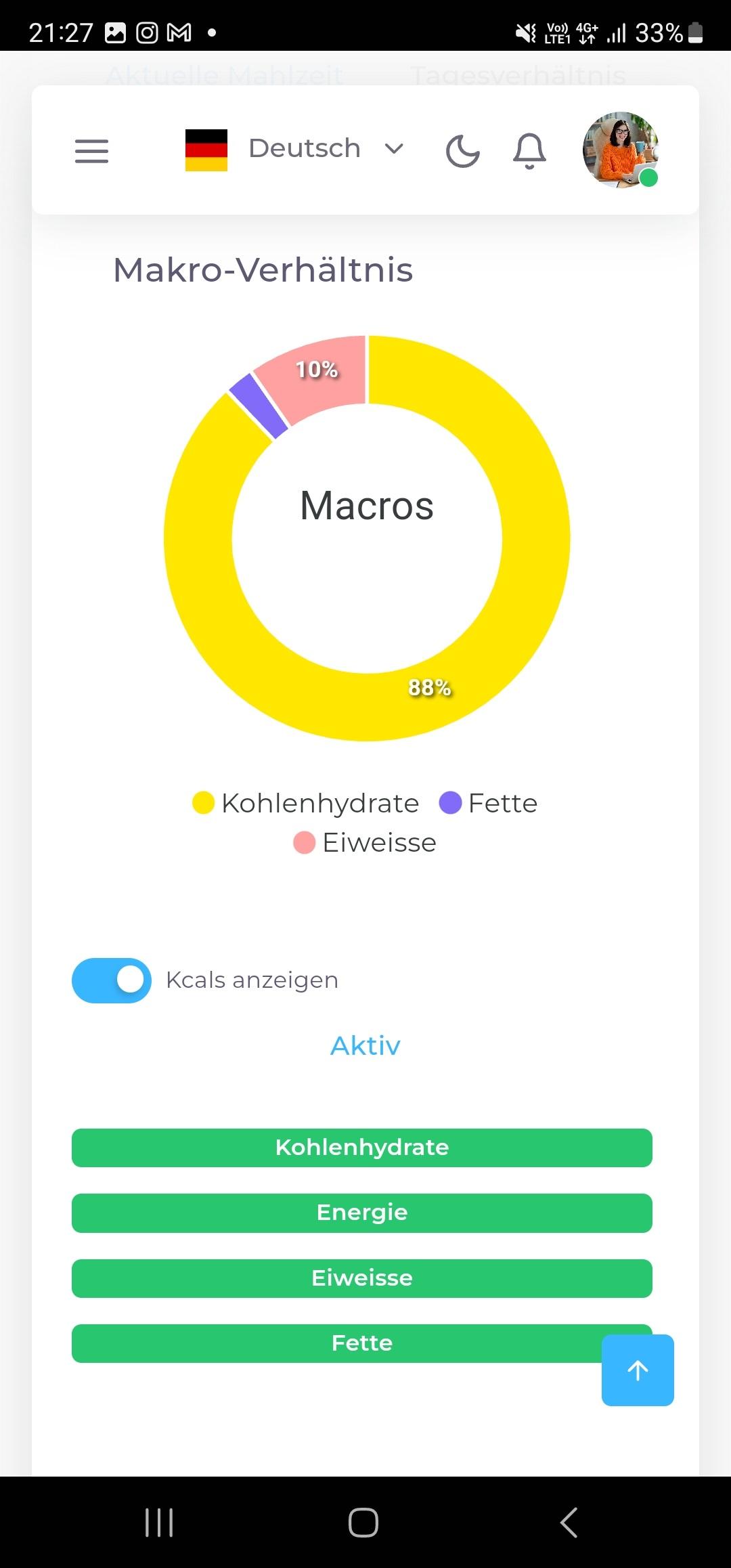 YourNutri - Bildschirmfoto 1