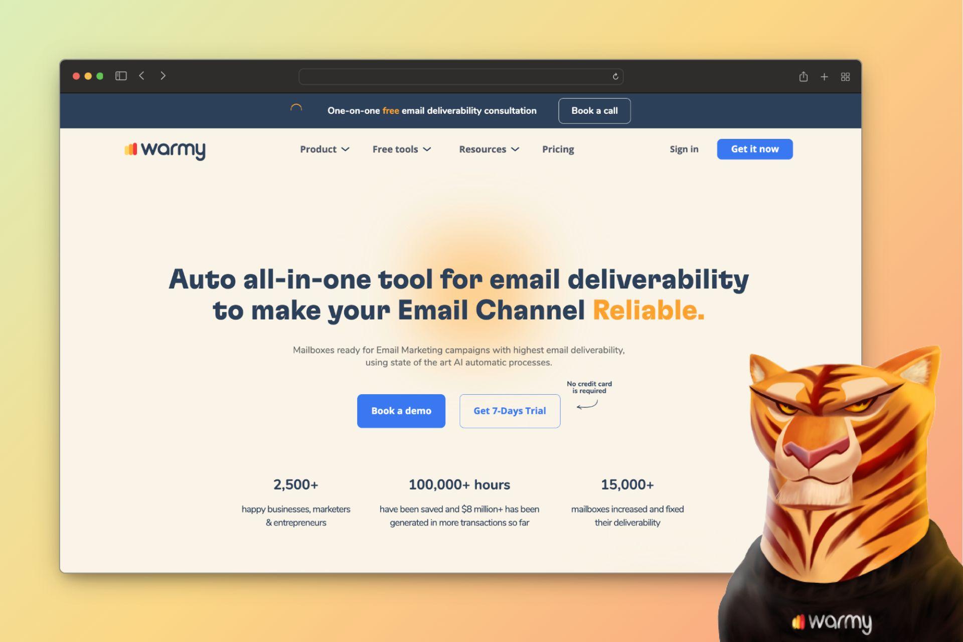 Warmy.io - Main page