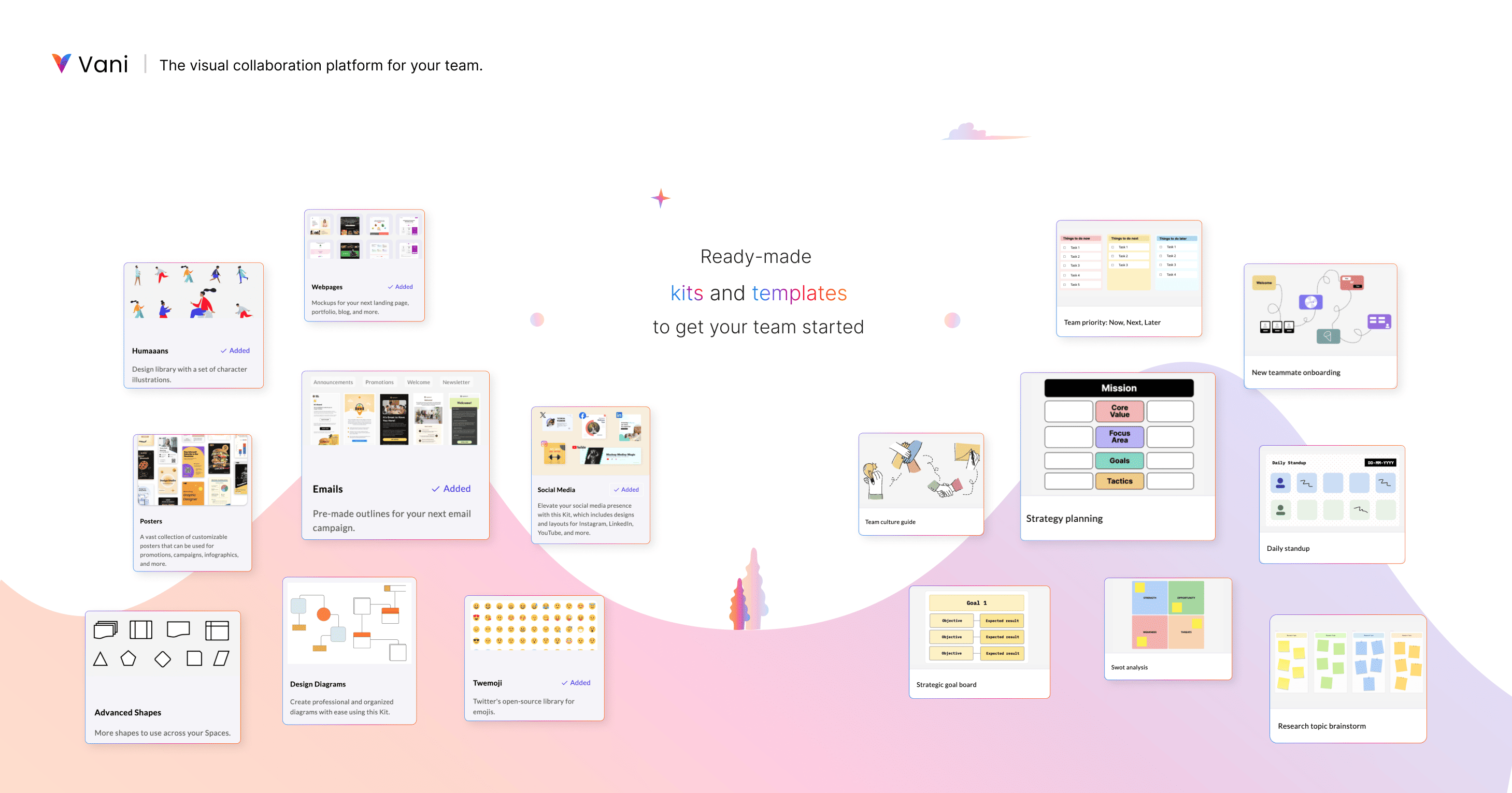 Vani - Ready-made Kits and templates to get your team started