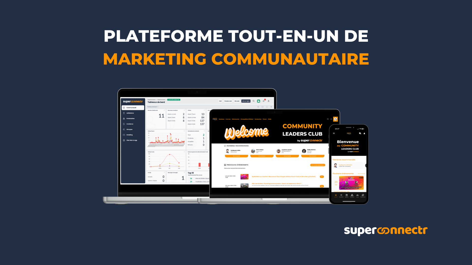 SUPERCONNECTR - Plateforme web et mobile de gestion et animation de communauté