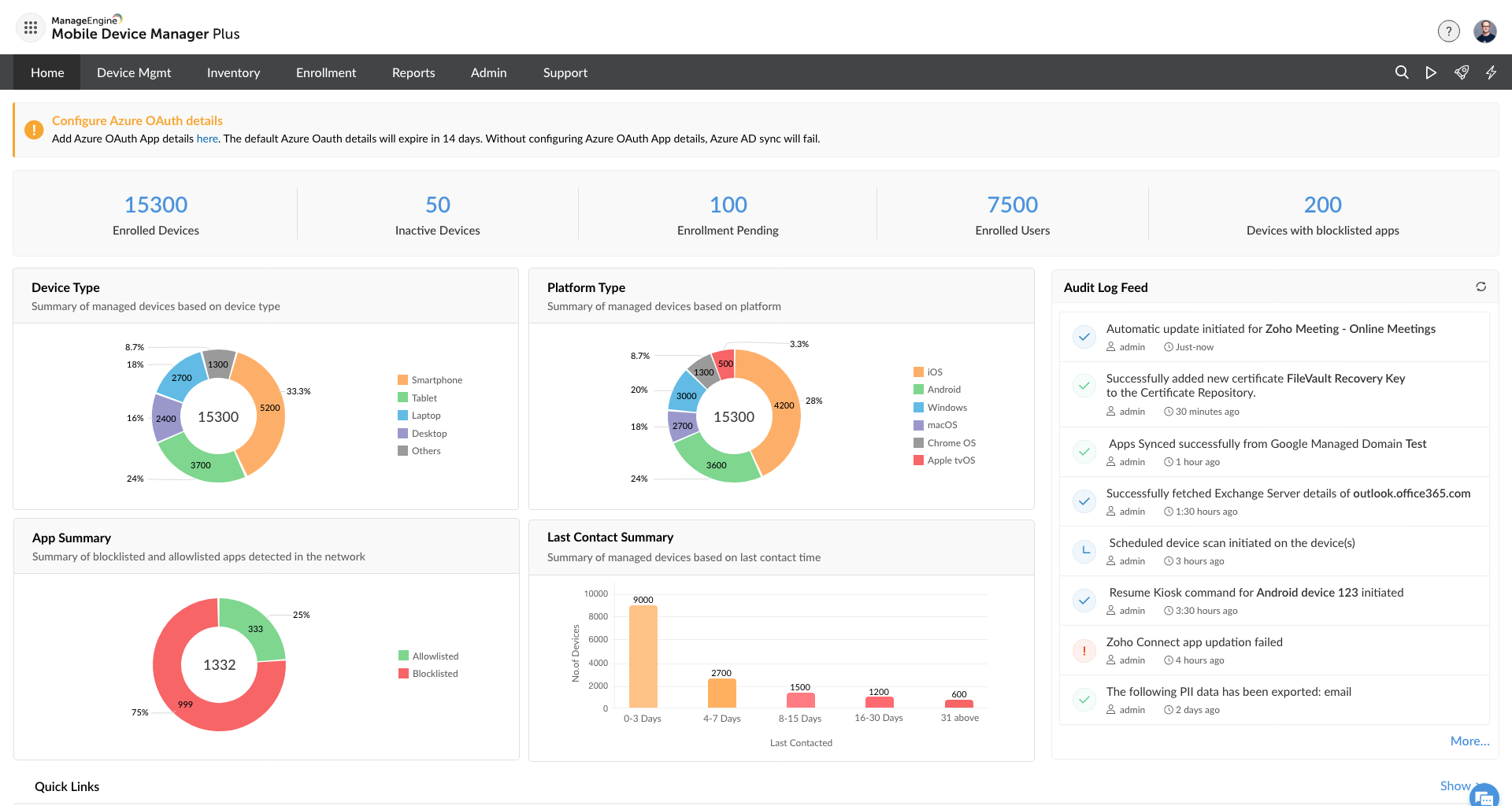 Mobile Device Manager Plus - Screenshot 1