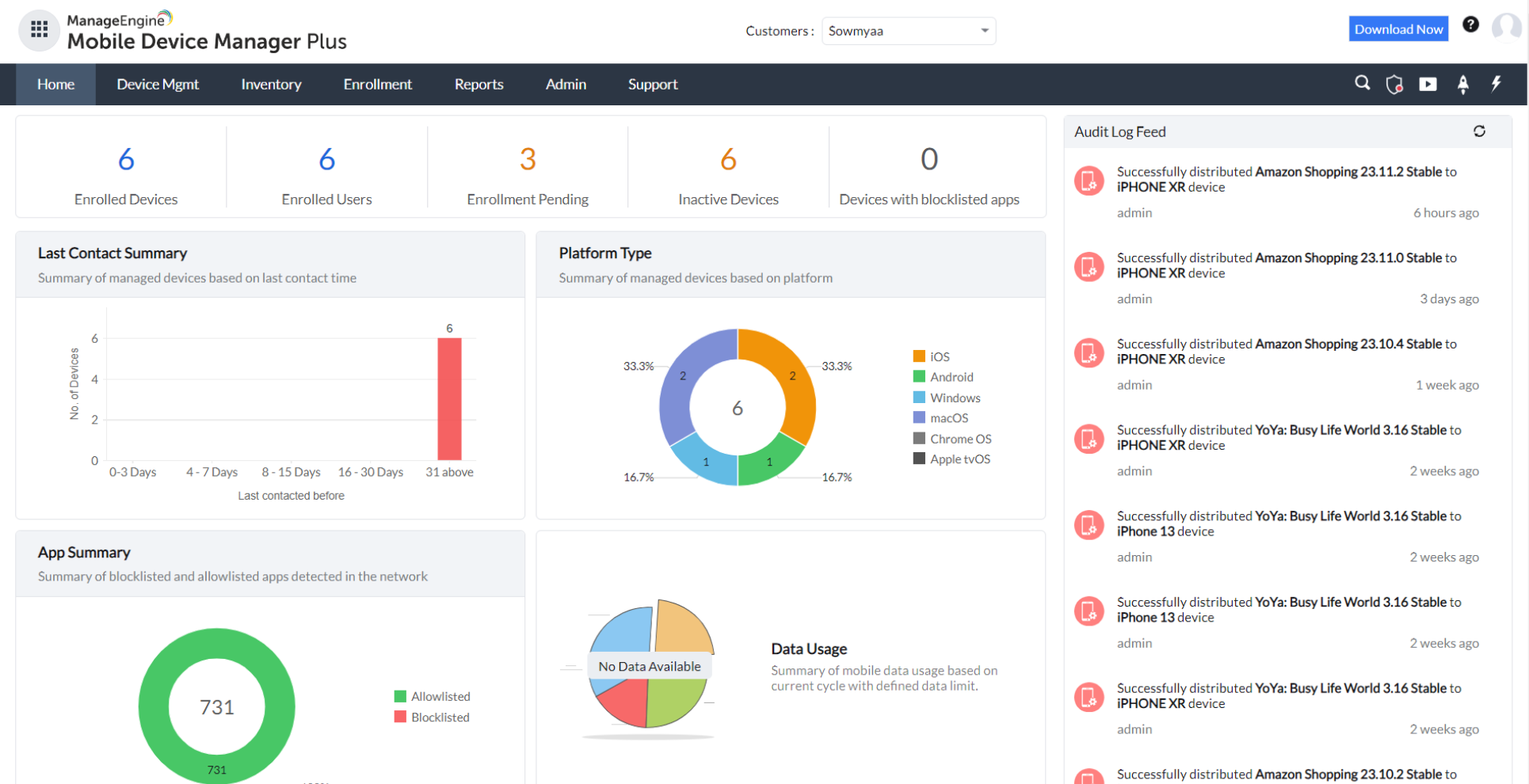 Mobile Device Manager Plus MSP - Screenshot 1