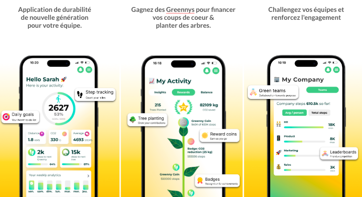 Greenny - App RSE non intrusive, discrète et néanmoins hyper engageante et ludique