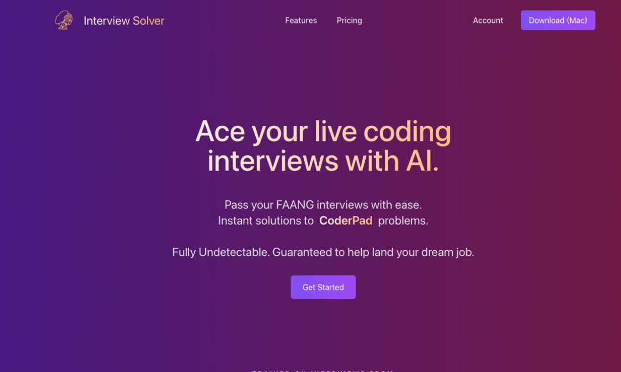 Review Interview Solver: Ace your live coding interviews with our AI Copilot - Appvizer