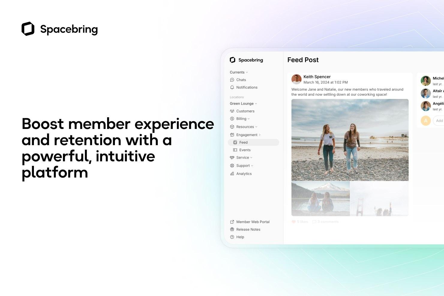 Spacebring - Boost member experience and retention with a powerful, intuitive platform