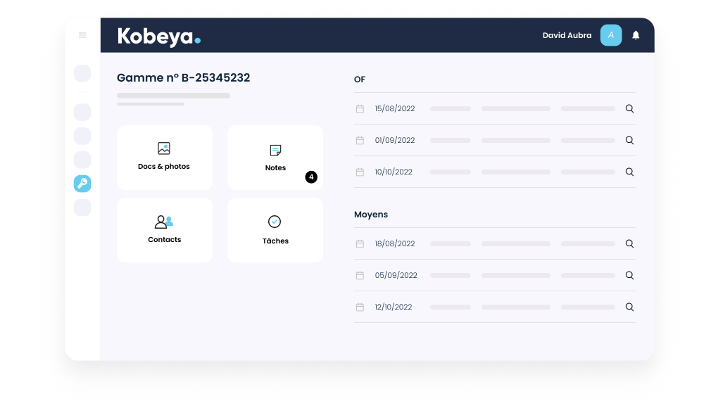 Kobeya spc - MES gestion des gammes de fabrication