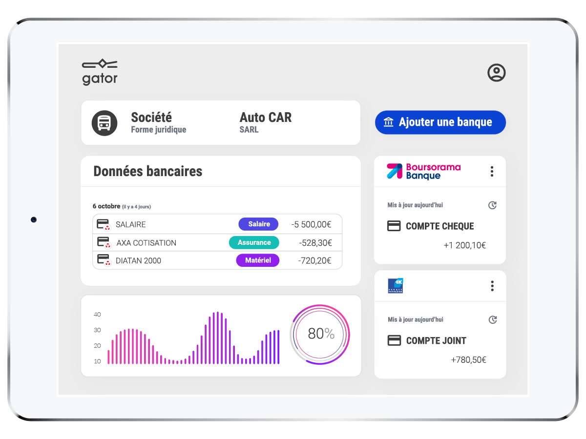 gator x WIDMEE - Automatisez la réconciliation de données bancaires pour faciliter la comptabilité, optimiser l’expérience de vos utilisateurs et réduire les risques de fraude.