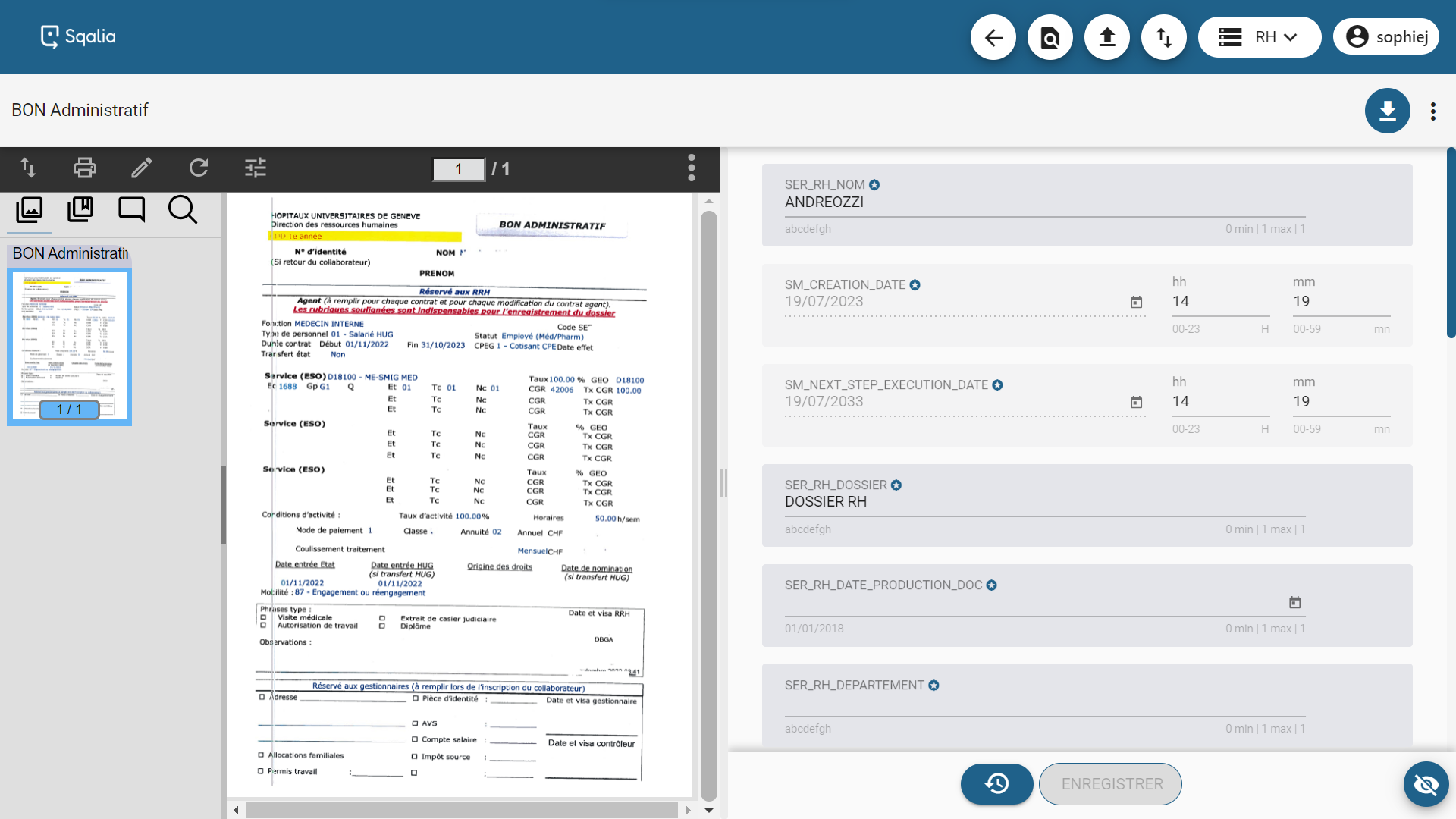 Sqalia Archive - Visualisation des documents dans une visionneuse intégrée