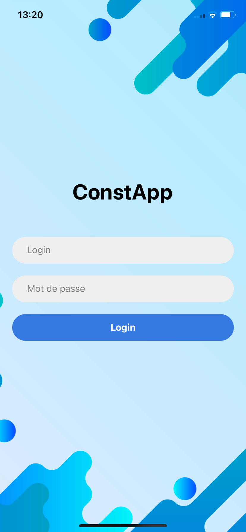 CONSTAPP - Accès simple par login et mot de passe ou token via API