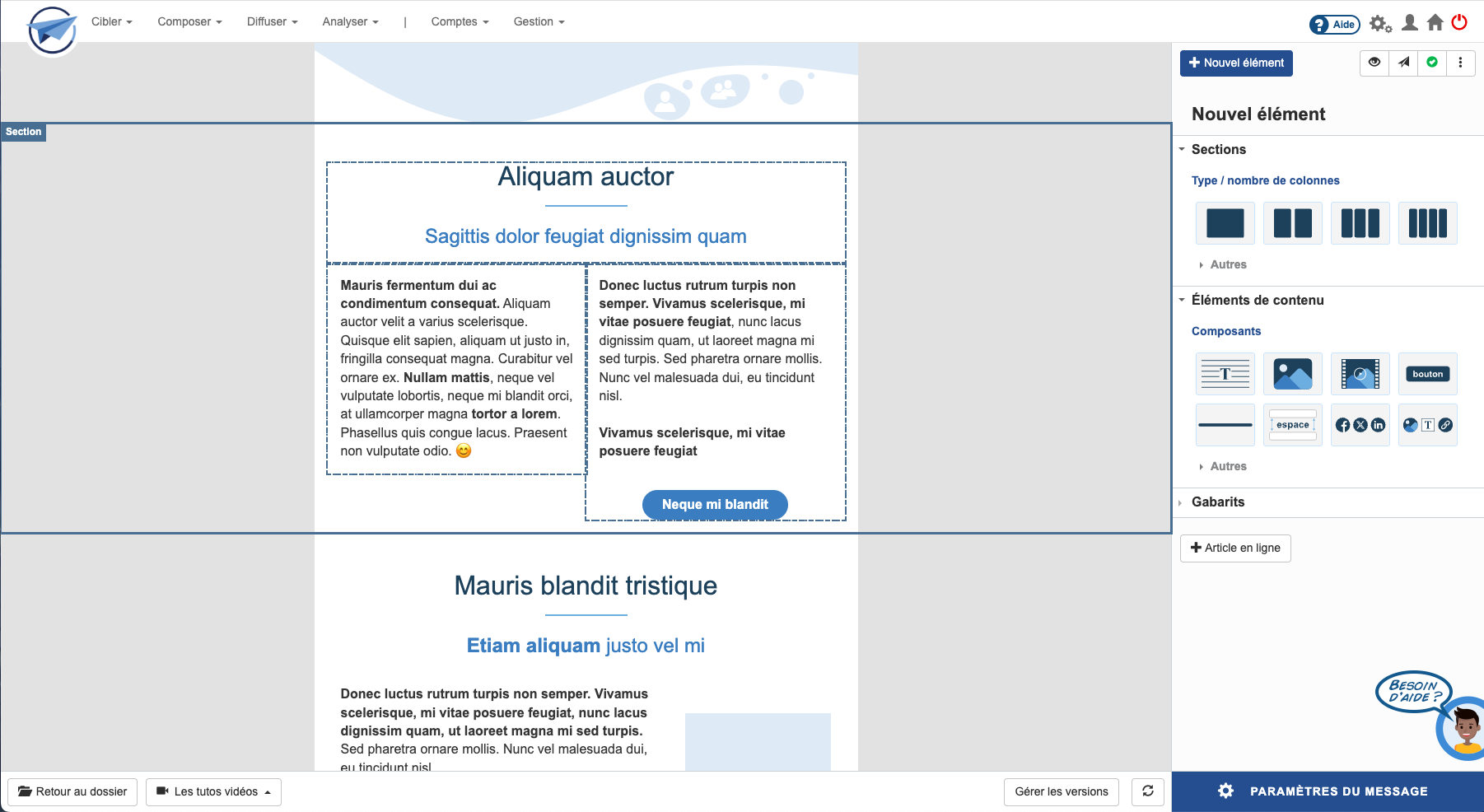 ACTIVEMAILER - Editeur graphique