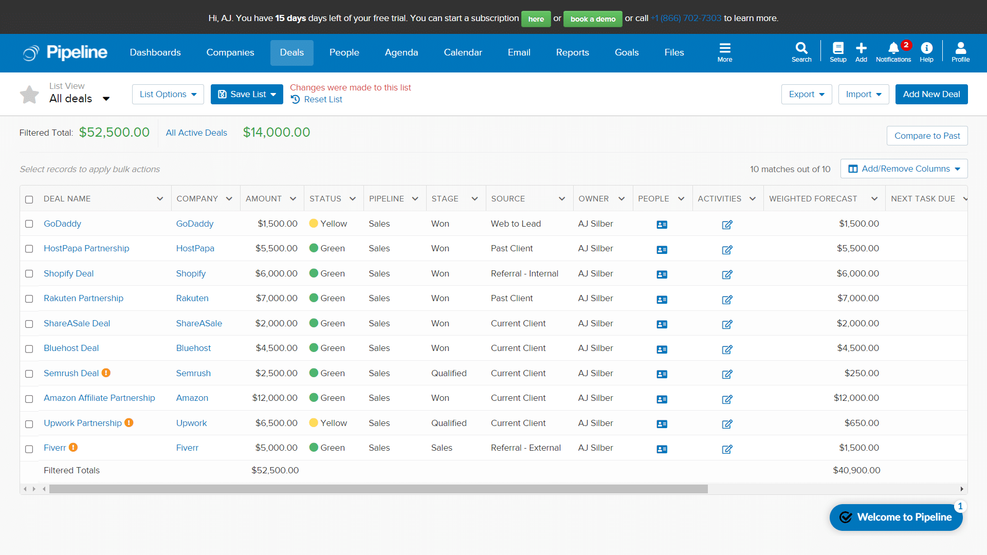 Pipeline CRM - Pipeline CRM is modelled after Excel to give you a smooth transition away from your spreadsheets.