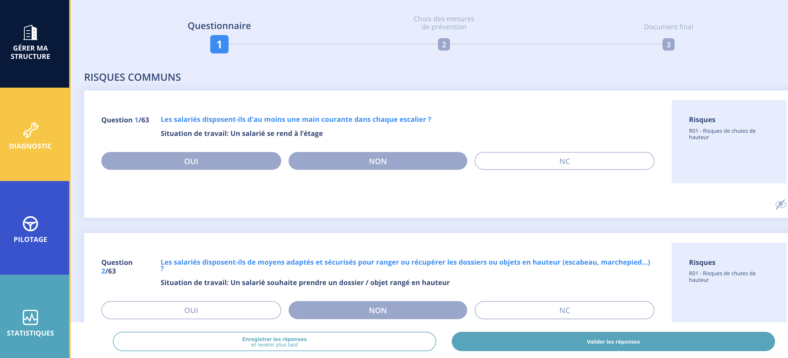 G2P Primo - Questionnaires basés sur des informations du quotidien