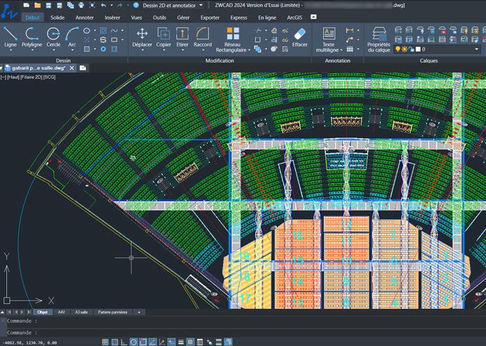 ZWCAD - Plan 2D spectacle exemple