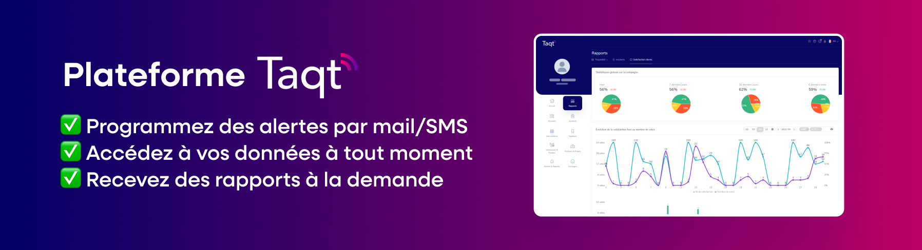 Plateforme Taqt : Gestion et Suivi de la Satisfaction Client en Temps Réel