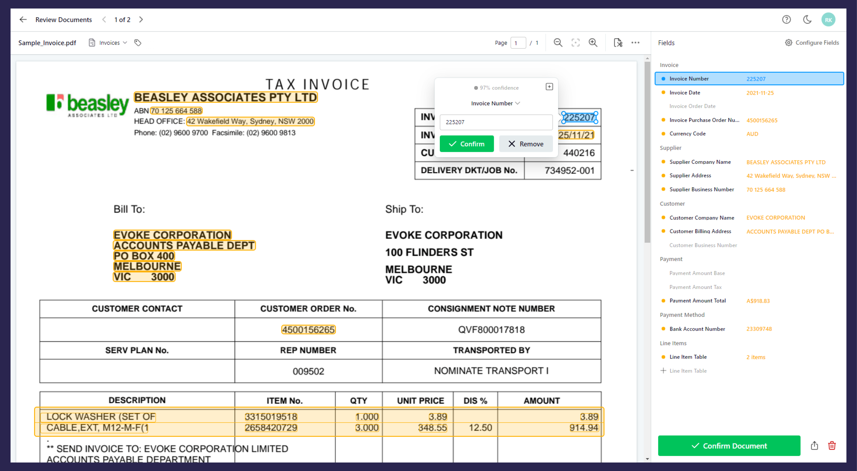 Affinda Accounts Payable : AI-powered Accounts Payable document automation.