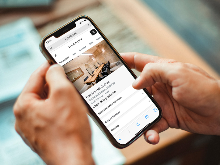 Planity Pro - Page dédiée à votre établissement de beauté