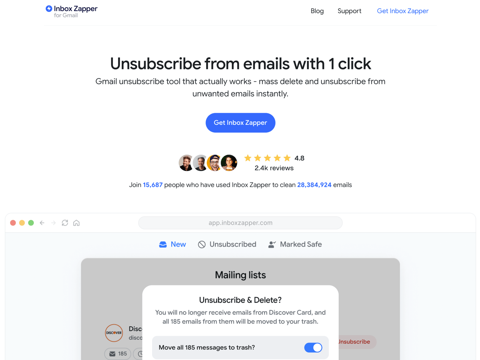 Review Inbox Zapper: Email mass unsubscribe and mass delete tool - Appvizer