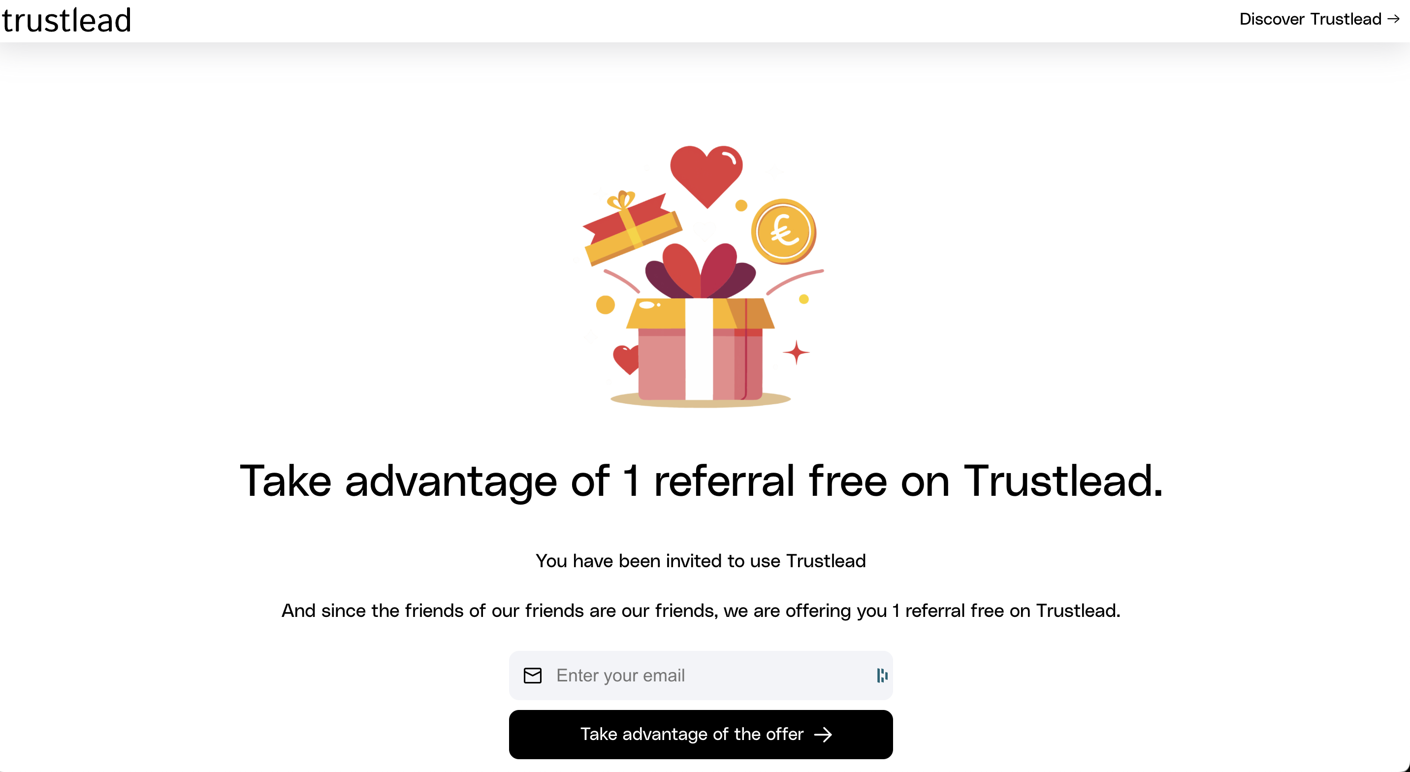 Trustlead - Invitee landing page template