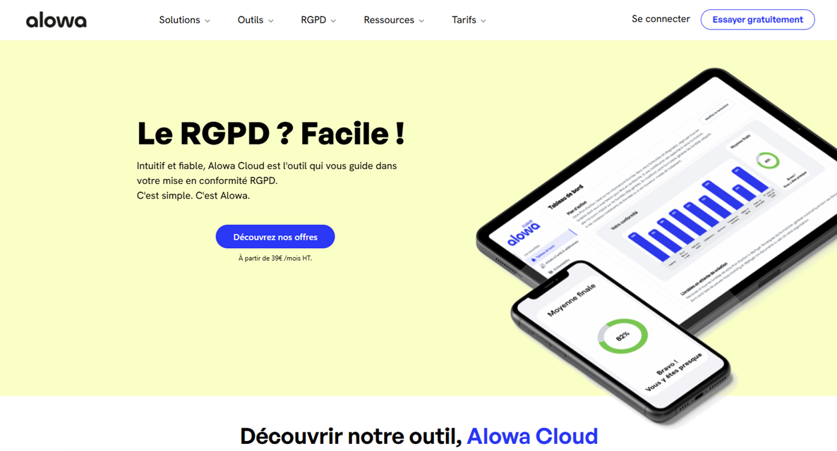 Avis Alowa Cloud : La solution RGPD tout-en-un pour les petites structures - Appvizer