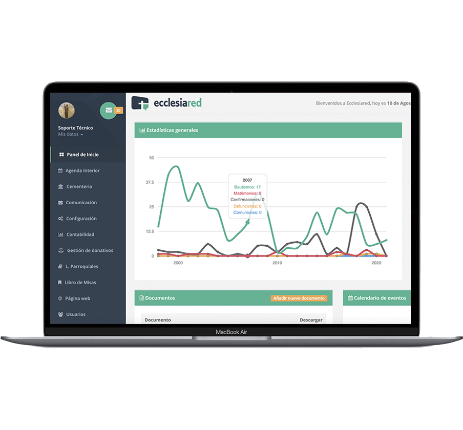 Ecclesiared : Software de gestión parroquial y diocesano más importante