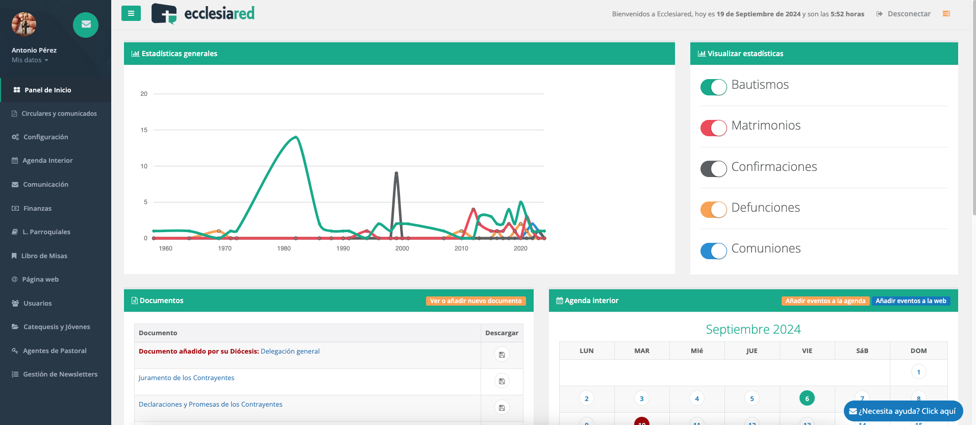 Ecclesiared - Gestiona todo los ámbitos administrativas, comunicativos, pastorales y financieros desde el software.