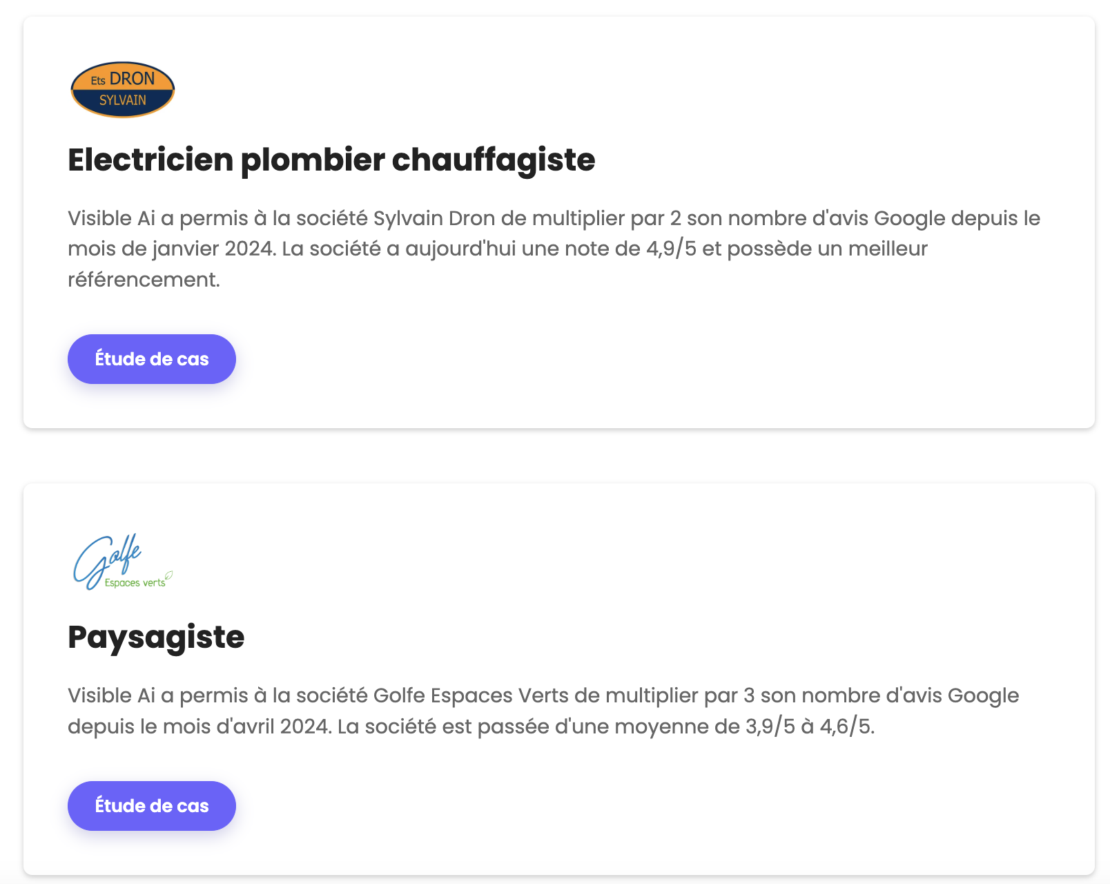 Visible Ai - Visible Ai - témoignage client Électricien, Plombier, Paysagiste