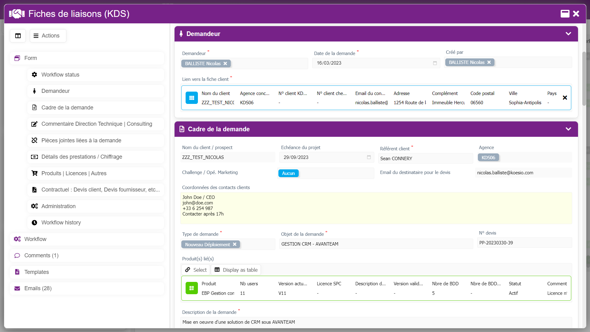 Pickaform - Exemple de formulaire complexe