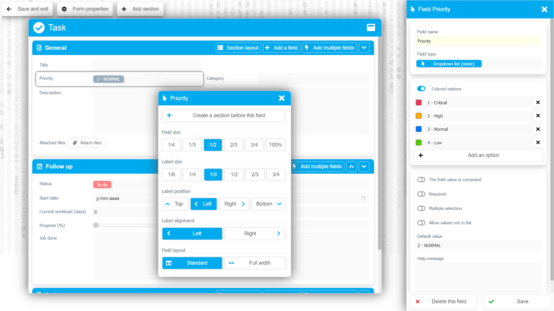 Pickaform - Editeur de formulaire