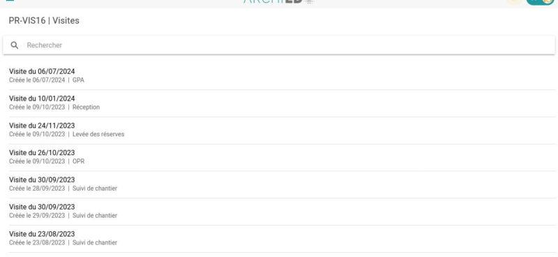 ArchiLid - Suivez vos visites