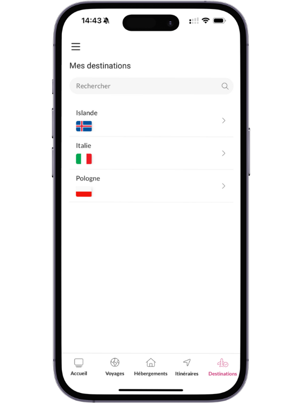 Voyages Planner - Retrouvez la liste de toutes les destinations à visiter ou déjà visitées