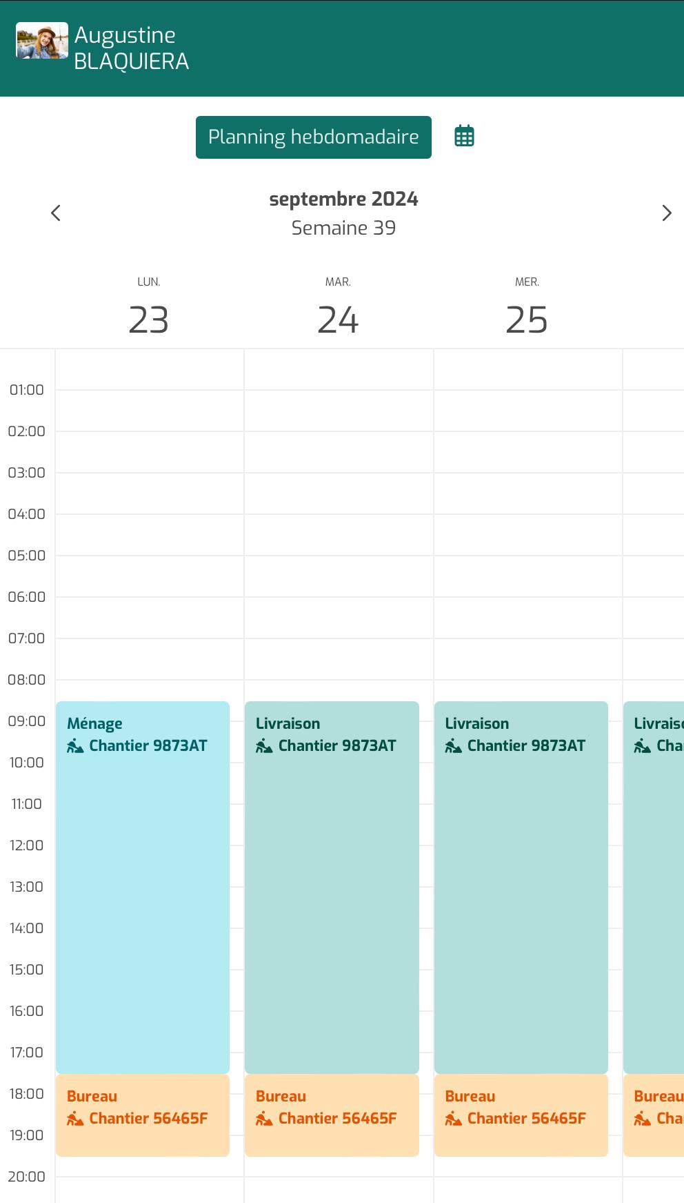 NGL - Planning collaborateur sur la webapp