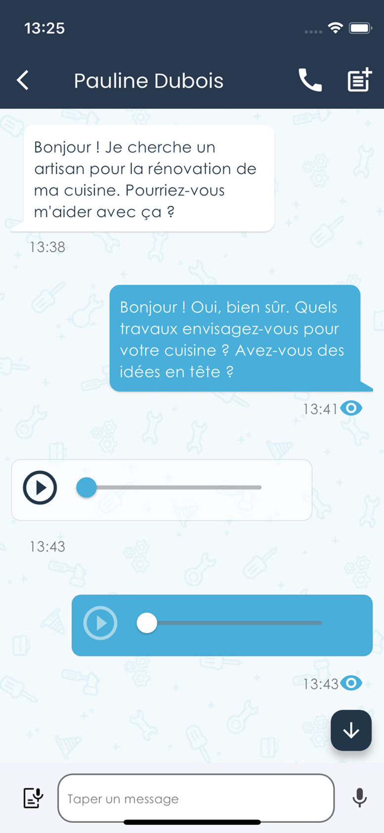 Topela - Messagerie client intégrée