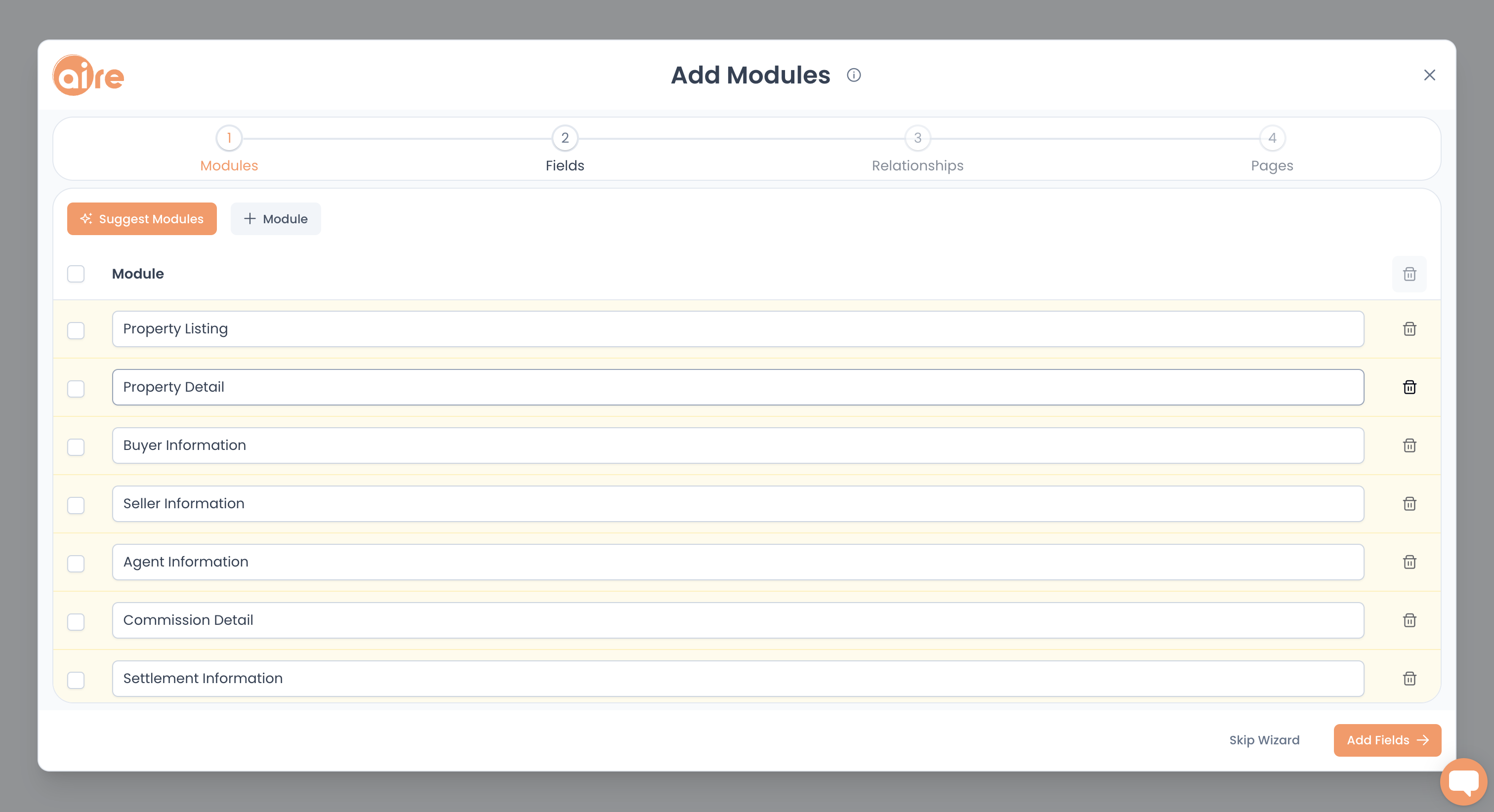 Aire - Building modules in Aire