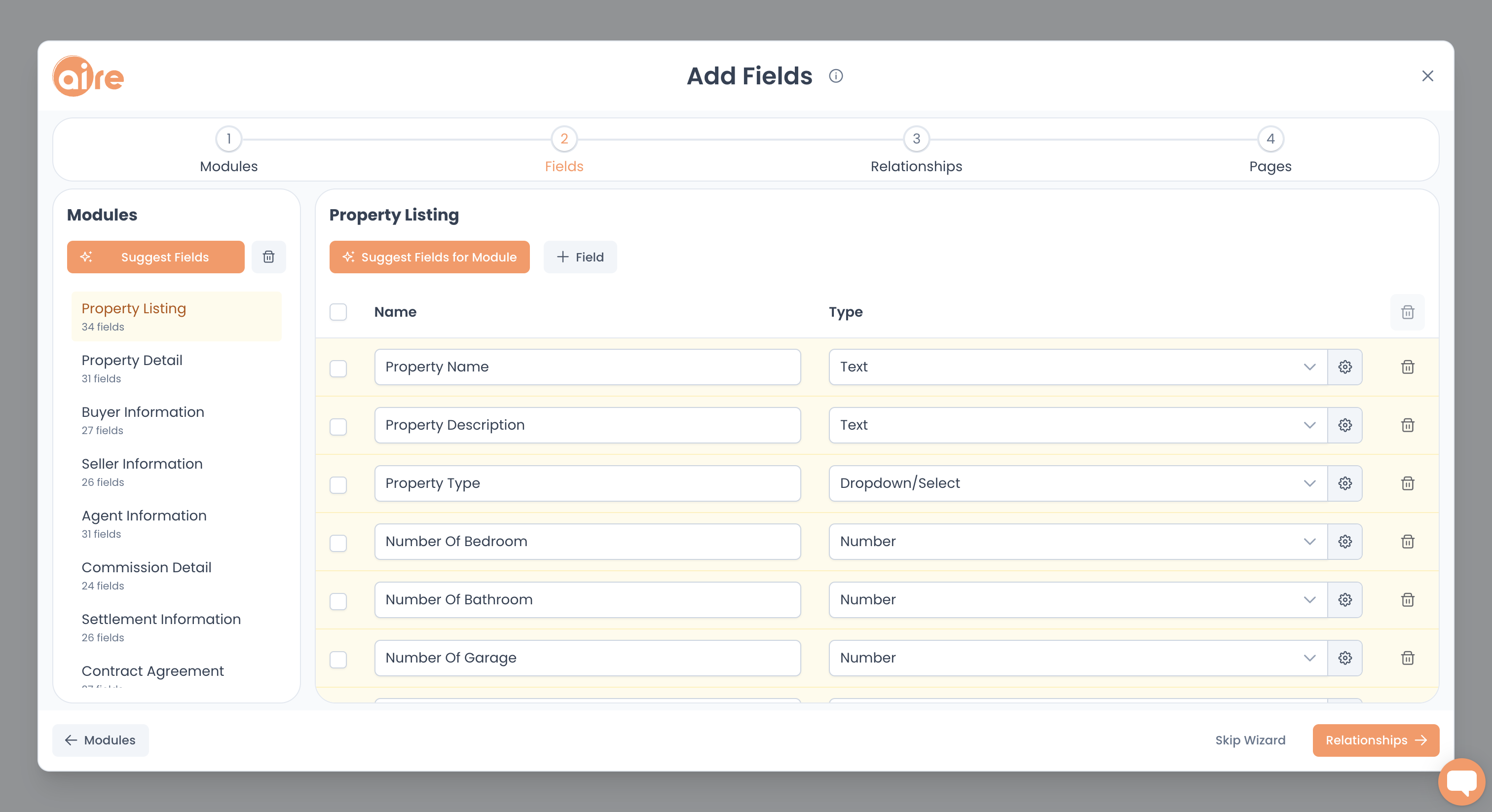 Aire - Adding fields to your modules in Aire