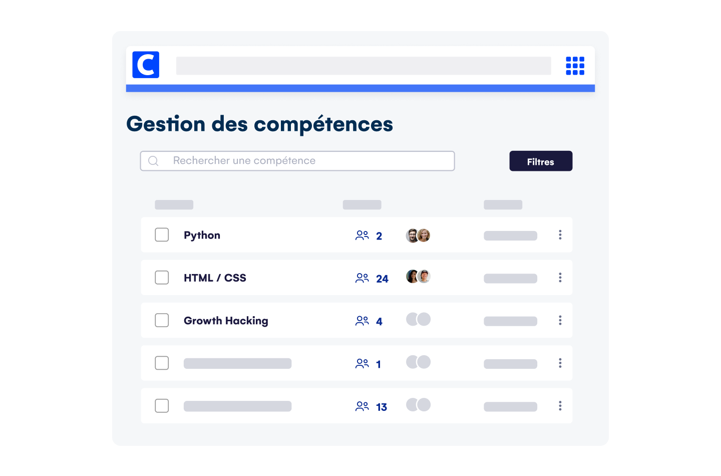 Cegid Talent Management - Adoptez une stratégie RH « employee first » avec une Talent Review intégrée. Cartographiez automatiquement les talents pour les aligner avec les opportunités stratégiques, harmonisant ainsi aspirations des collaborateurs et besoins de l'entreprise.