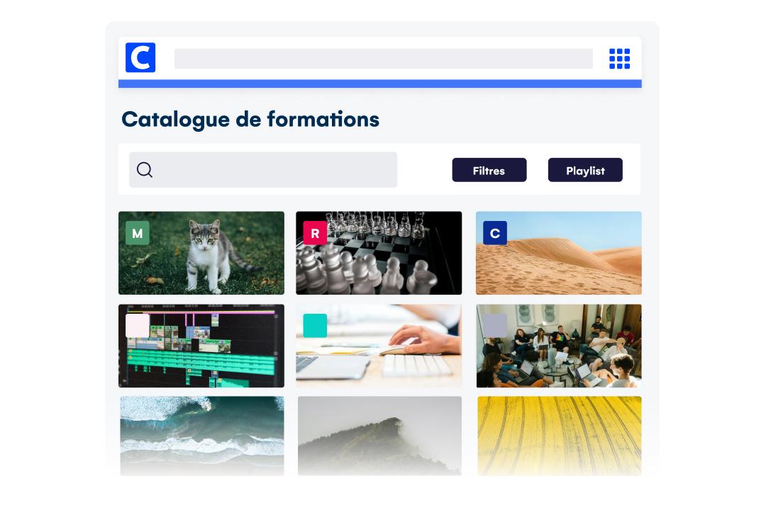 Cegid Learning  - Réutilisez du contenu existant et offrez à vos collaborateurs la liberté de choisir des cours pour développer leurs compétences en toute autonomie.