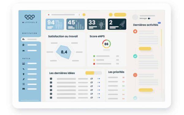 Cegid Voice of the Employee - Obtenez une vue d'ensemble avec un tableau de bord centralisé, affinez votre analyse en croisant les données grâce à divers filtres, et comparez vos résultats aux tendances internes et externes.