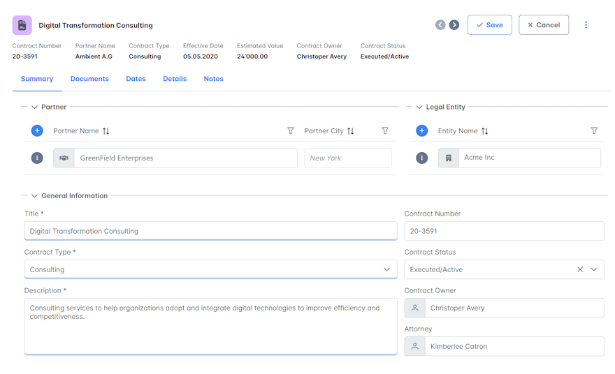 Ontoris - Contract Lifecycle Management